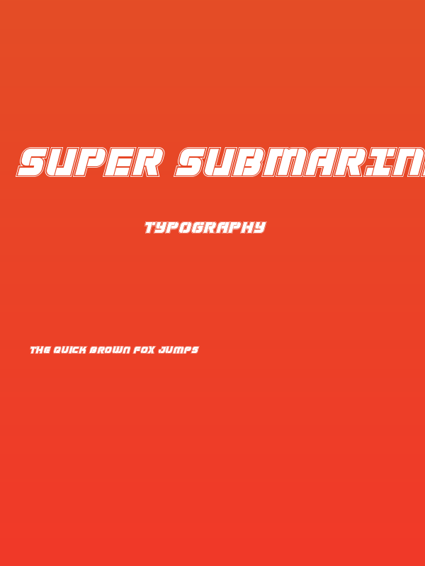 Super Submarine Academy Italic Poster