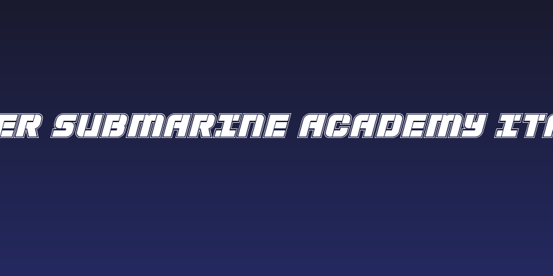 Super Submarine Academy Italic Social Header