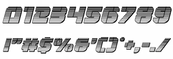 Super Submarine Chrome Italic Font OTHER CHARS