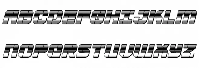 Super Submarine Chrome Italic Polices MAJUSCULES