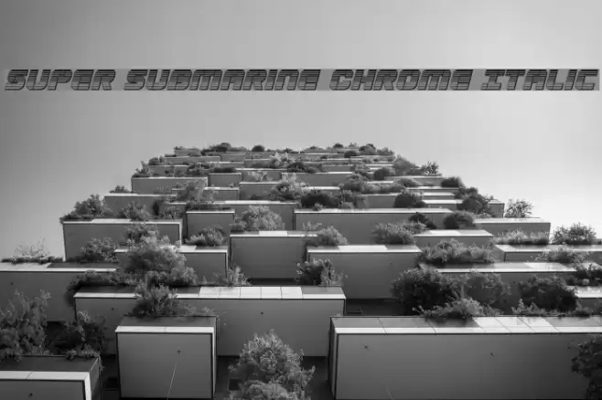 Super Submarine Chrome Italic Font examples