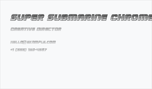 Super Submarine Chrome Italic Business Card
