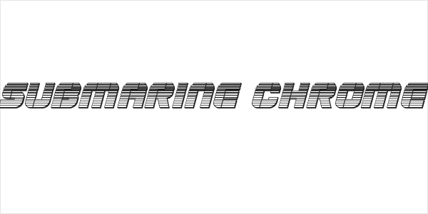 Super Submarine Chrome Italic Logo