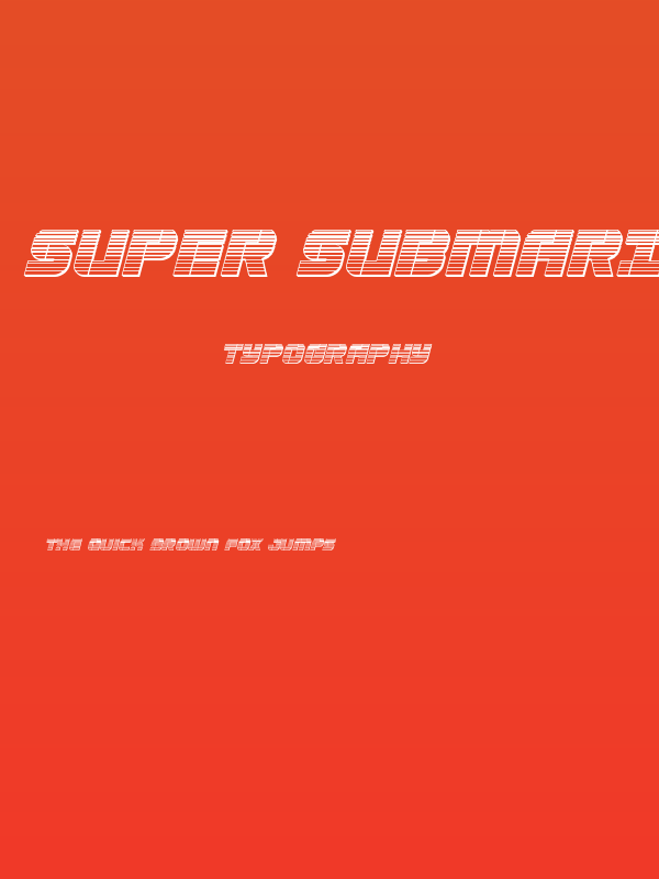 Super Submarine Chrome Italic Poster