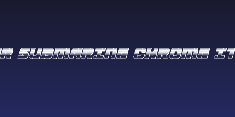 Super Submarine Chrome Italic Social Header
