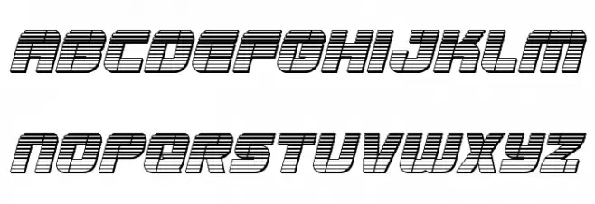 Super Submarine Chrome Italic Caratteri MINUSCOLO