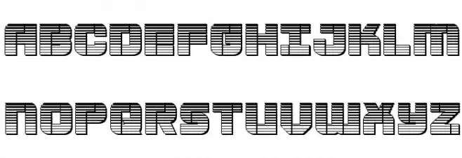 Super Submarine Chrome Font Litere mari