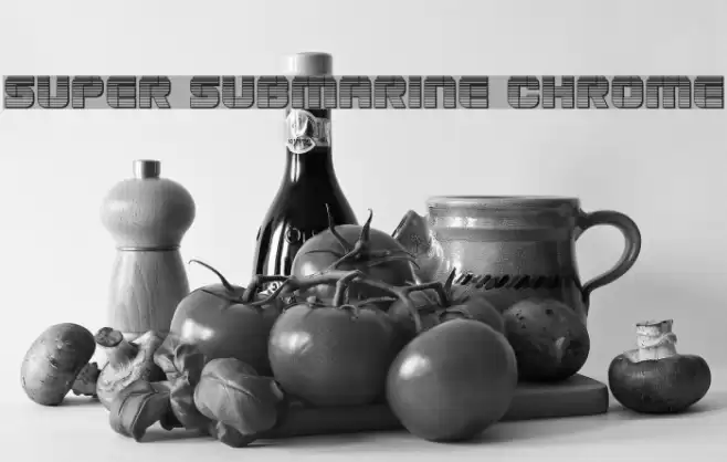 Super Submarine Chrome Font examples