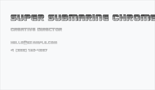 Super Submarine Chrome Business Card