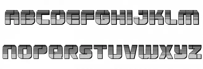 Super Submarine Chrome Caratteri MINUSCOLO