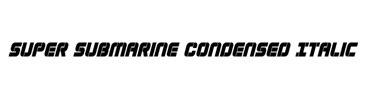 Super Submarine Condensed Italic  免费字体下载