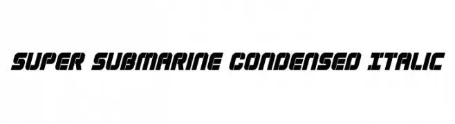Super Submarine Condensed Italic  Fuentes Gratis Descargar