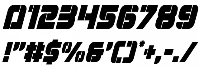 Super Submarine Condensed Italic Font OTHER CHARS
