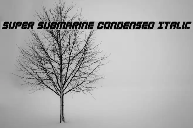 Super Submarine Condensed Italic Font examples