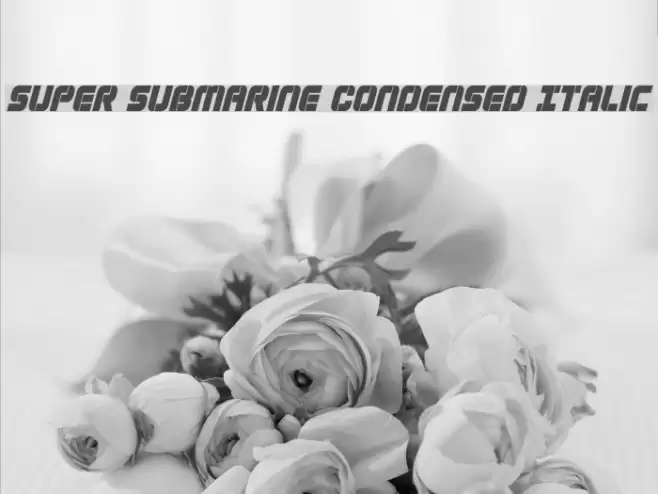 Super Submarine Condensed Italic Font examples