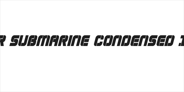 Super Submarine Condensed Italic Logo