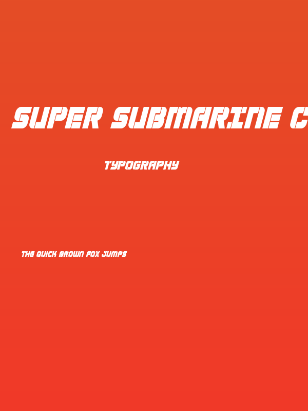 Super Submarine Condensed Italic Poster