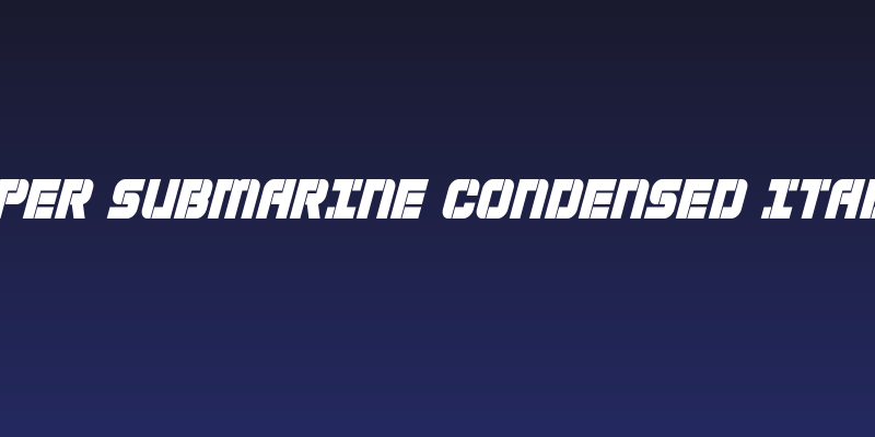 Super Submarine Condensed Italic Social Header