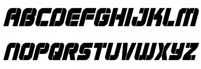 Super Submarine Condensed Italic Schriftart Kleinbuchstaben