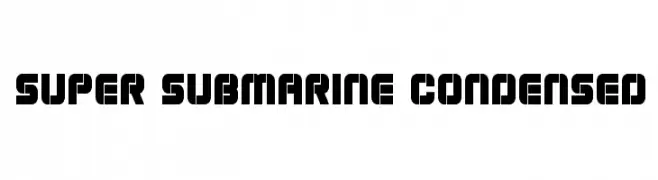 Super Submarine Condensed  Fuentes Gratis Descargar