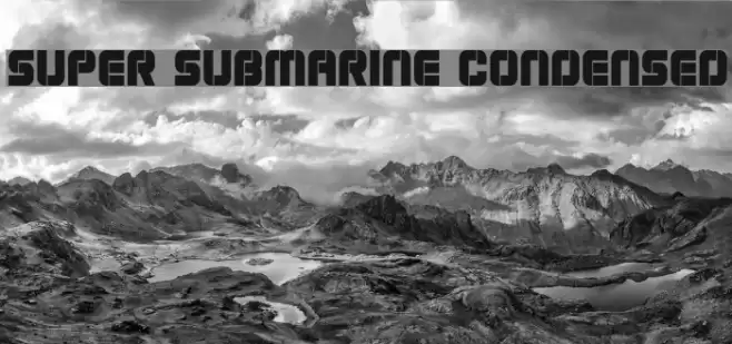 Super Submarine Condensed Font examples