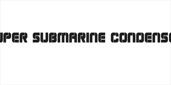 Super Submarine Condensed Logo