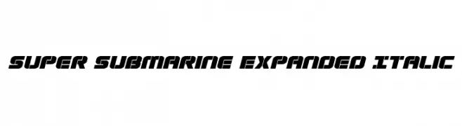 Super Submarine Expanded Italic  Fuentes Gratis Descargar