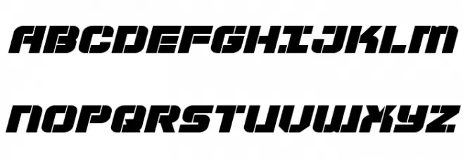 Super Submarine Expanded Italic フォント 大文字