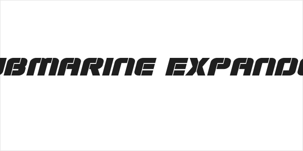 Super Submarine Expanded Italic Logo