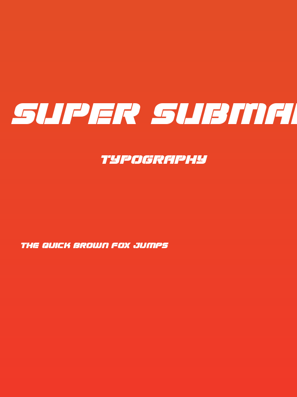 Super Submarine Expanded Italic Poster