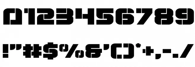 Super Submarine Expanded Font OTHER CHARS