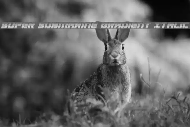 Super Submarine Gradient Italic Font examples