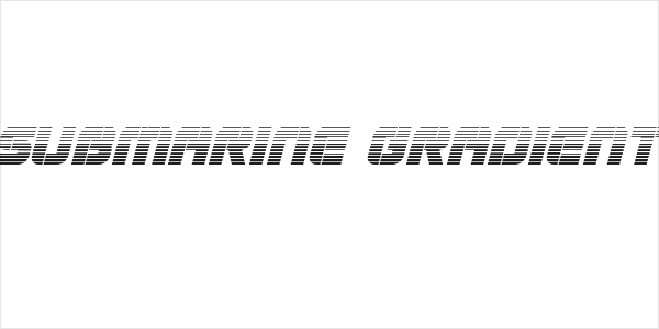 Super Submarine Gradient Italic Logo