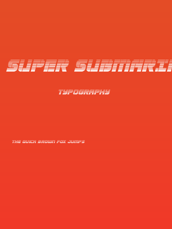 Super Submarine Gradient Italic Poster