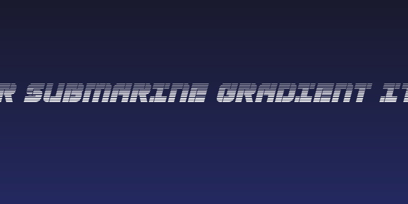 Super Submarine Gradient Italic Social Header