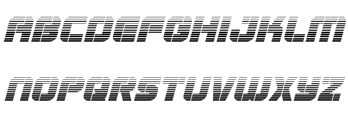 Super Submarine Gradient Italic Font LOWERCASE
