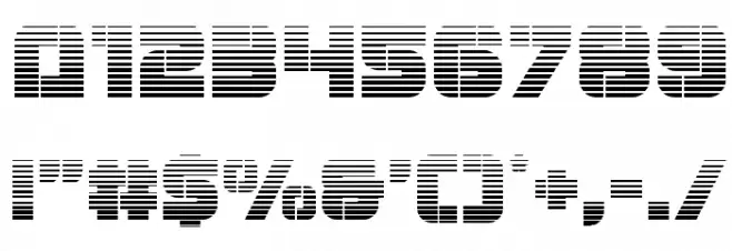 Super Submarine Gradient Font OTHER CHARS