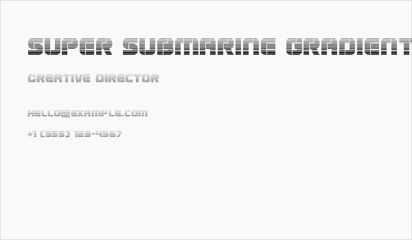 Super Submarine Gradient Business Card