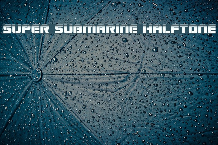Super Submarine Halftone Font examples