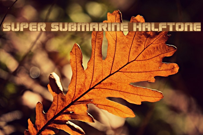 Super Submarine Halftone Font examples