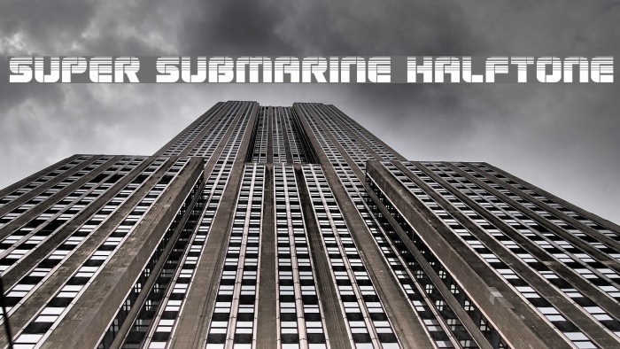 Super Submarine Halftone Font examples