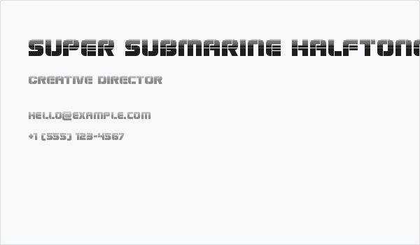 Super Submarine Halftone Business Card