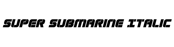 Super Submarine Italic  Fuentes Gratis Descargar