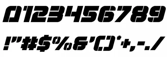 Super Submarine Italic Font OTHER CHARS