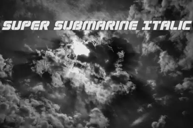 Super Submarine Italic Font examples