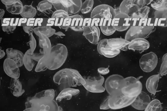Super Submarine Italic Font examples