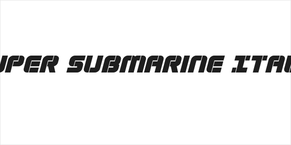 Super Submarine Italic Logo