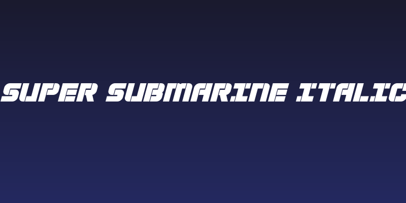 Super Submarine Italic Social Header