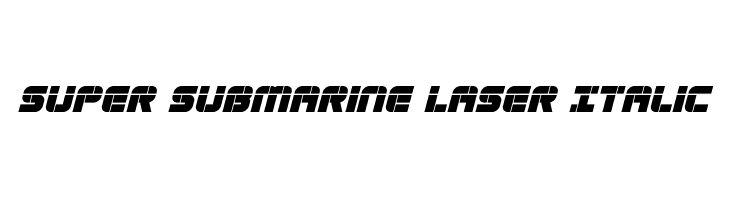 Super Submarine Laser Italic  les polices de caractères gratuit tlcharger