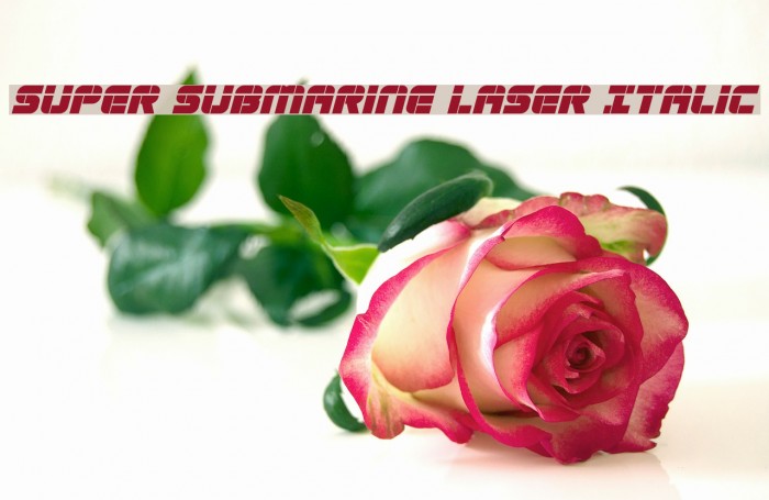 Super Submarine Laser Italic Font examples